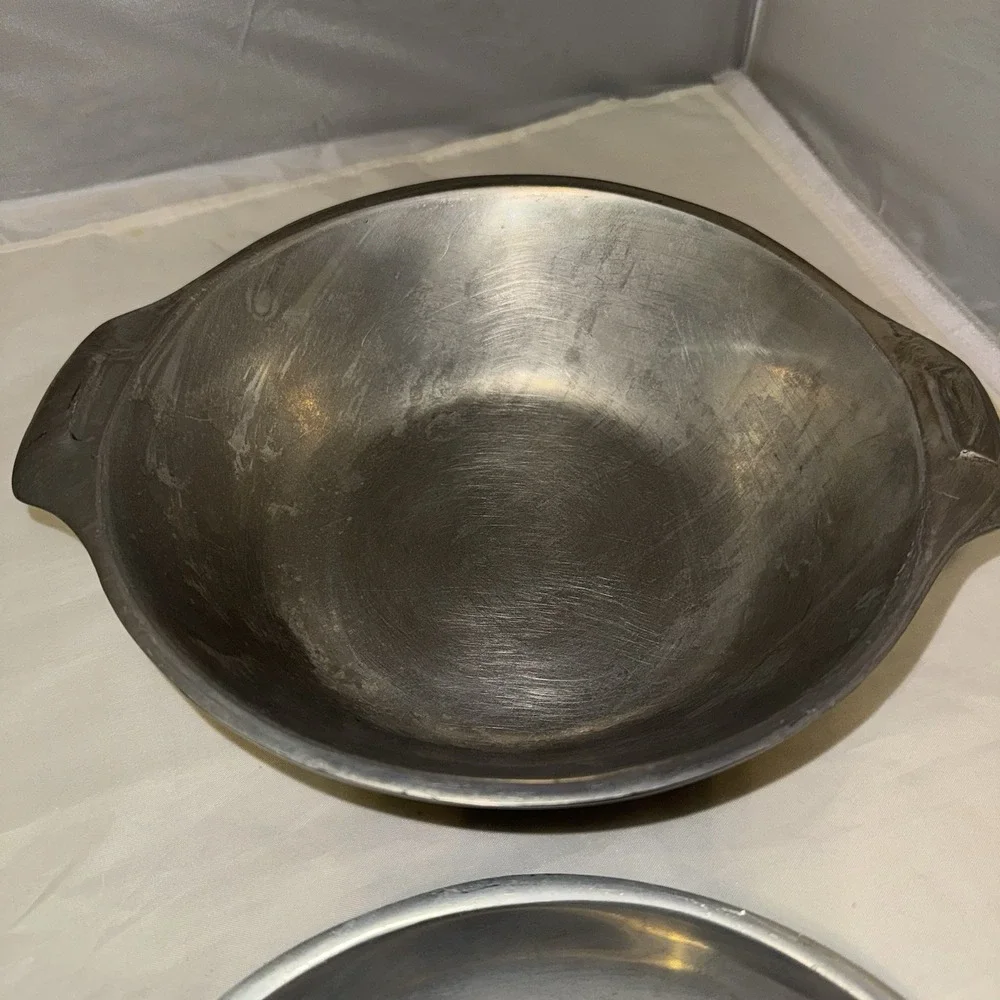 Vintage Nambe Aluminum Dutch Oven Roaster Covered Casserole Dish # 20 w‎ Handles